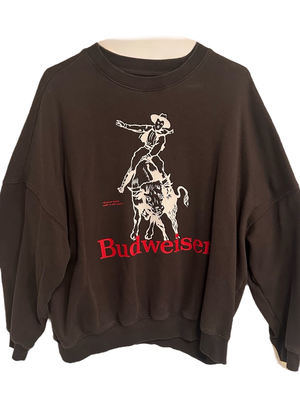 PacSun Budweiser Women’s Crewneck Sweatshirt with Cowboy Graphic